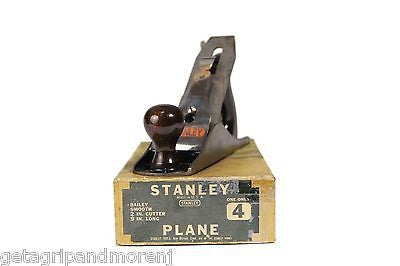 USA-Made Stanley Bailey No 4 Plane - 9-inch Width, 2-inch Cutter, Comes in Box