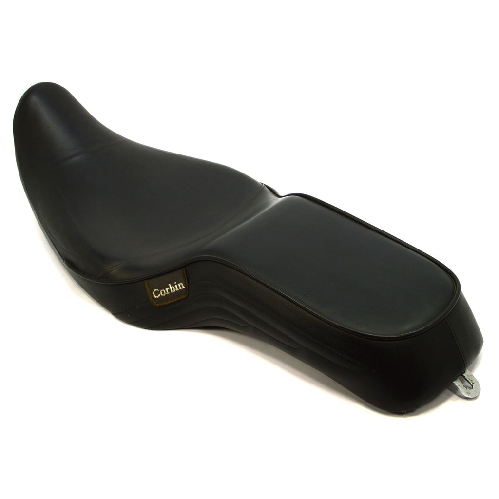Excellent CORBIN MOTORCYCLE SEAT No. "XL 96-6 AM" Black Leather REPLAC
