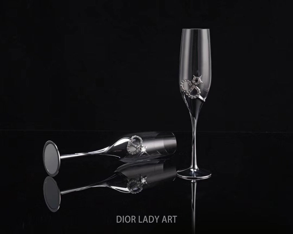 smoked glass champagne flutes