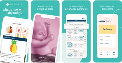 Screenshots of Ovia Pregnancy Baby Tracker pregnancy app