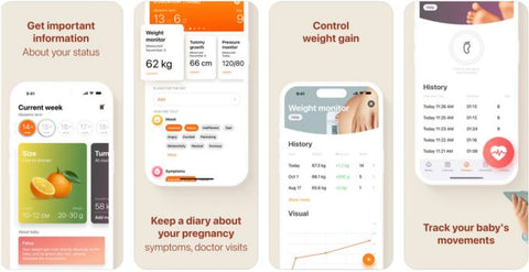 Screenshots of Pregnancy and Due Date Tracker pregnancy app