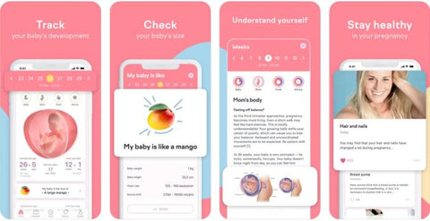 Screenshots of Amma Pregnancy and Baby Tracker pregnancy app