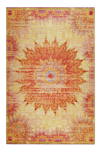  Feuchtigkeitsbeständig Teppich Antirutschunterlage Lebhaftes  Colorblock-Design Home Teppich Orange-Pink-Grau Küchenteppich Geruchlos  Tepppich 80X160cm
