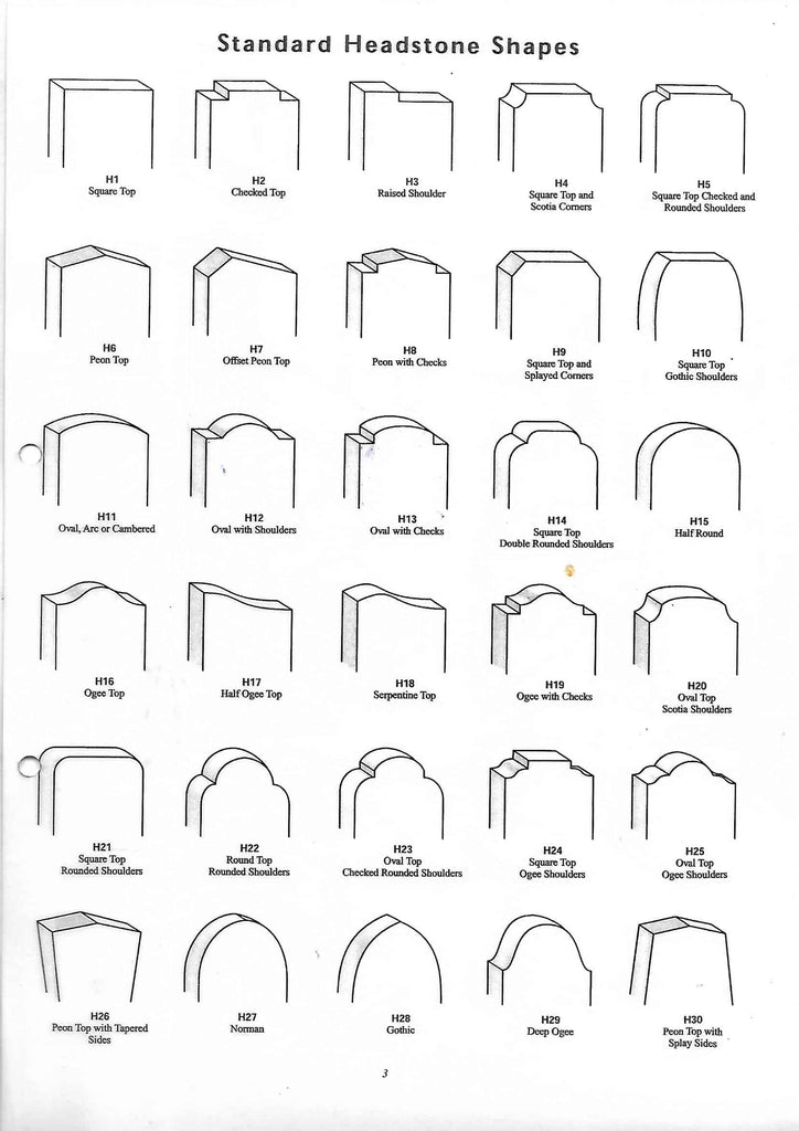 choose headstone shape