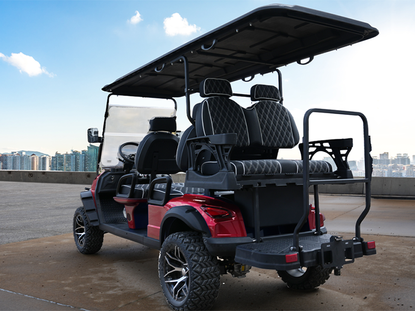 Metallic Red 6 Passenger A6 Golf Cart