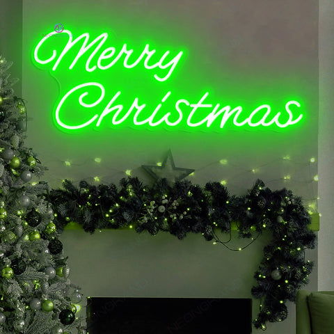 merry christmas neon sign