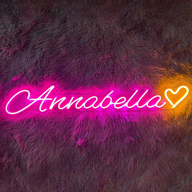 annabella neon name sign pink