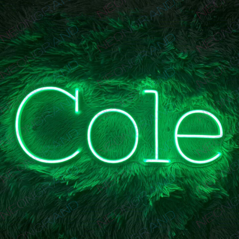 cole neon name sign 