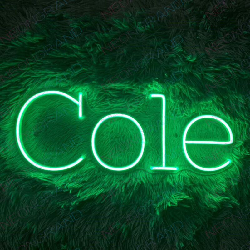 cole neon name sign