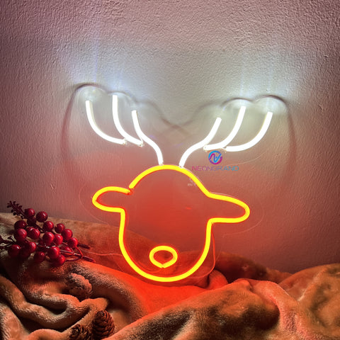 Deer USB Neon Sign