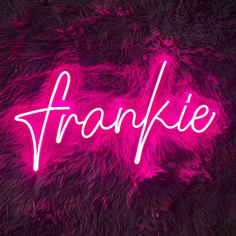 frankie neon name sign pink