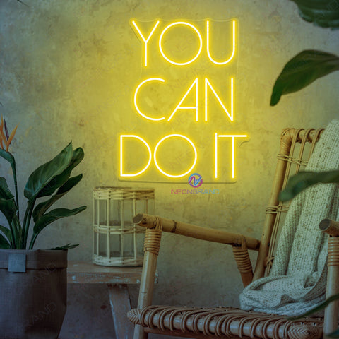 You Can Do It Neon Sign Yellow