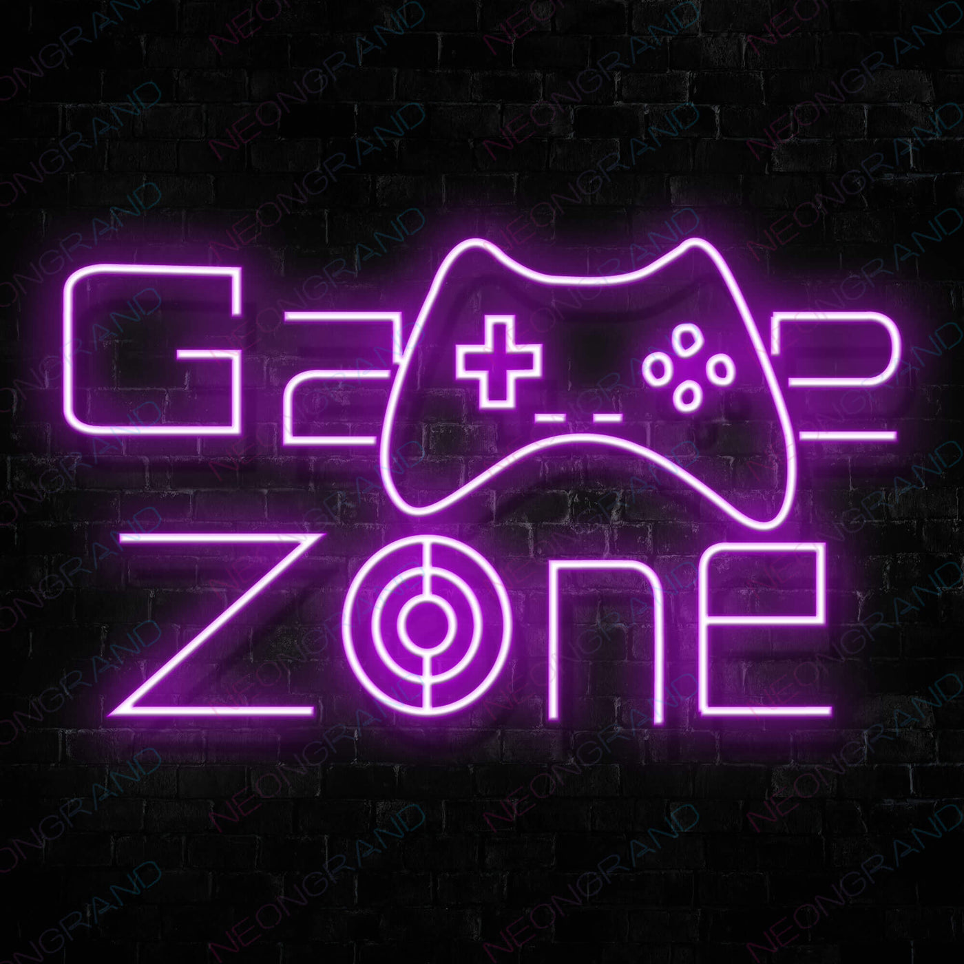 Game Zone Neon Game Room Sign Purple