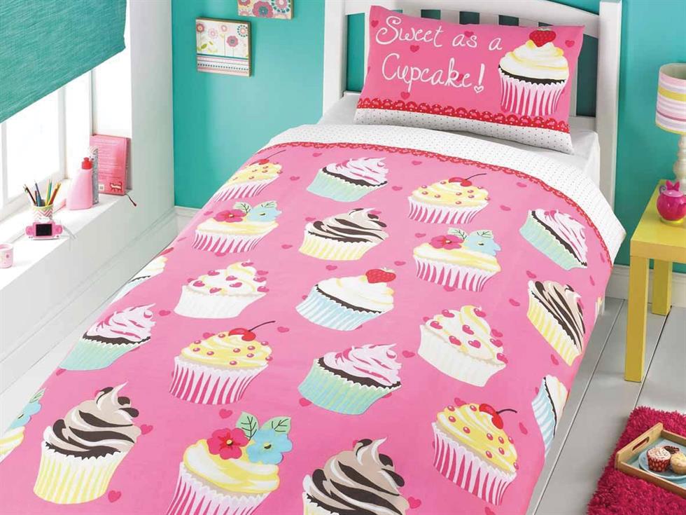 Cupcake Childrens Bedding Set Pink The Cosy Bedding Company