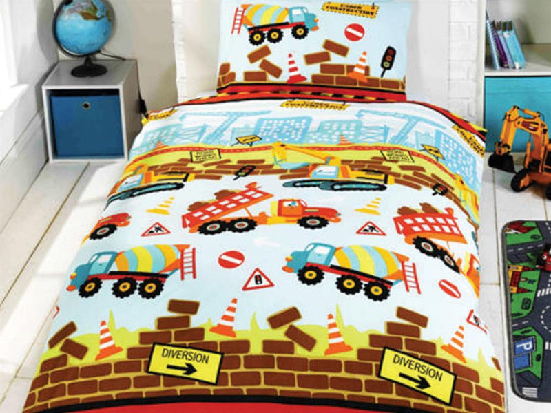 Under Construction Childrens Bedding Set The Cosy Bedding Company