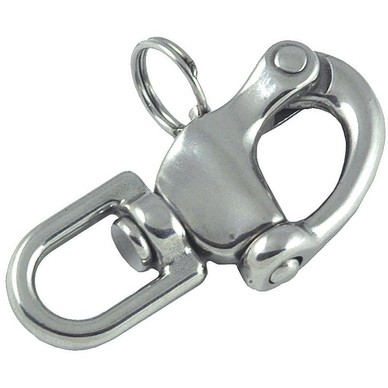 HR quick release snap shackle - With swivel eye - Length: 90 mm