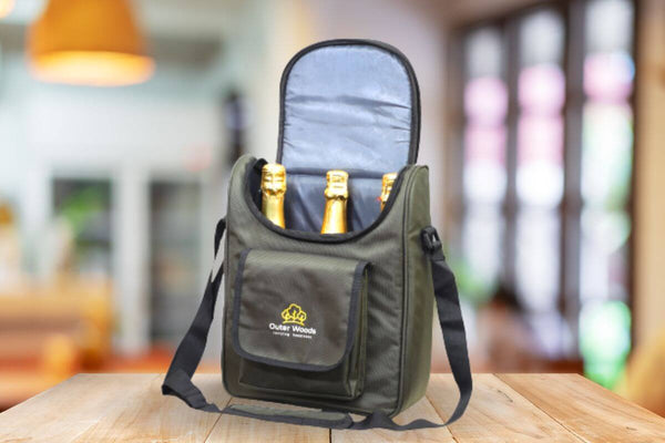 Outer Woods Insulated 3 Bottle Cooler Bag