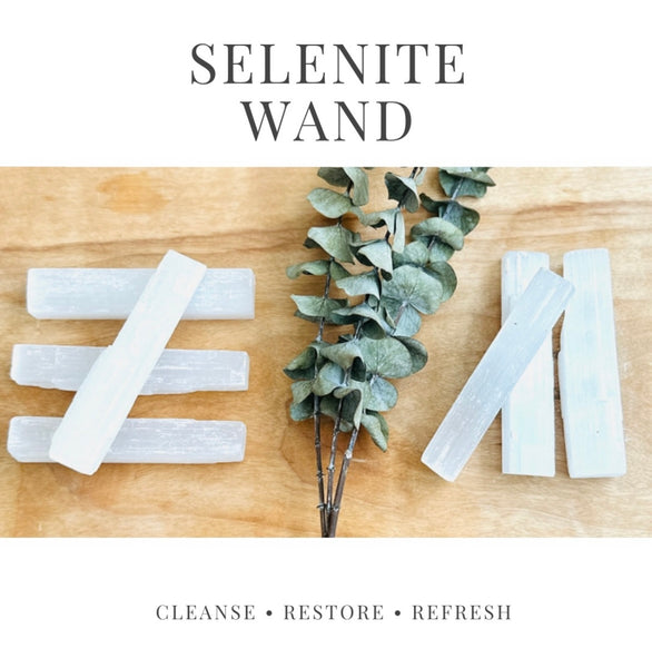 Selenite charging wands for crystal cleansing