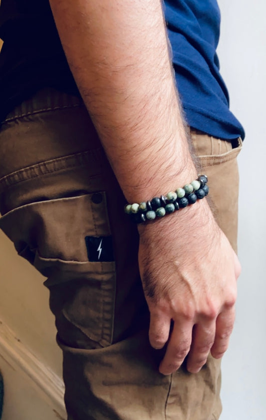 Men's Boho Style Beaded Stacking Spiritual Bracelet - Rei of Light