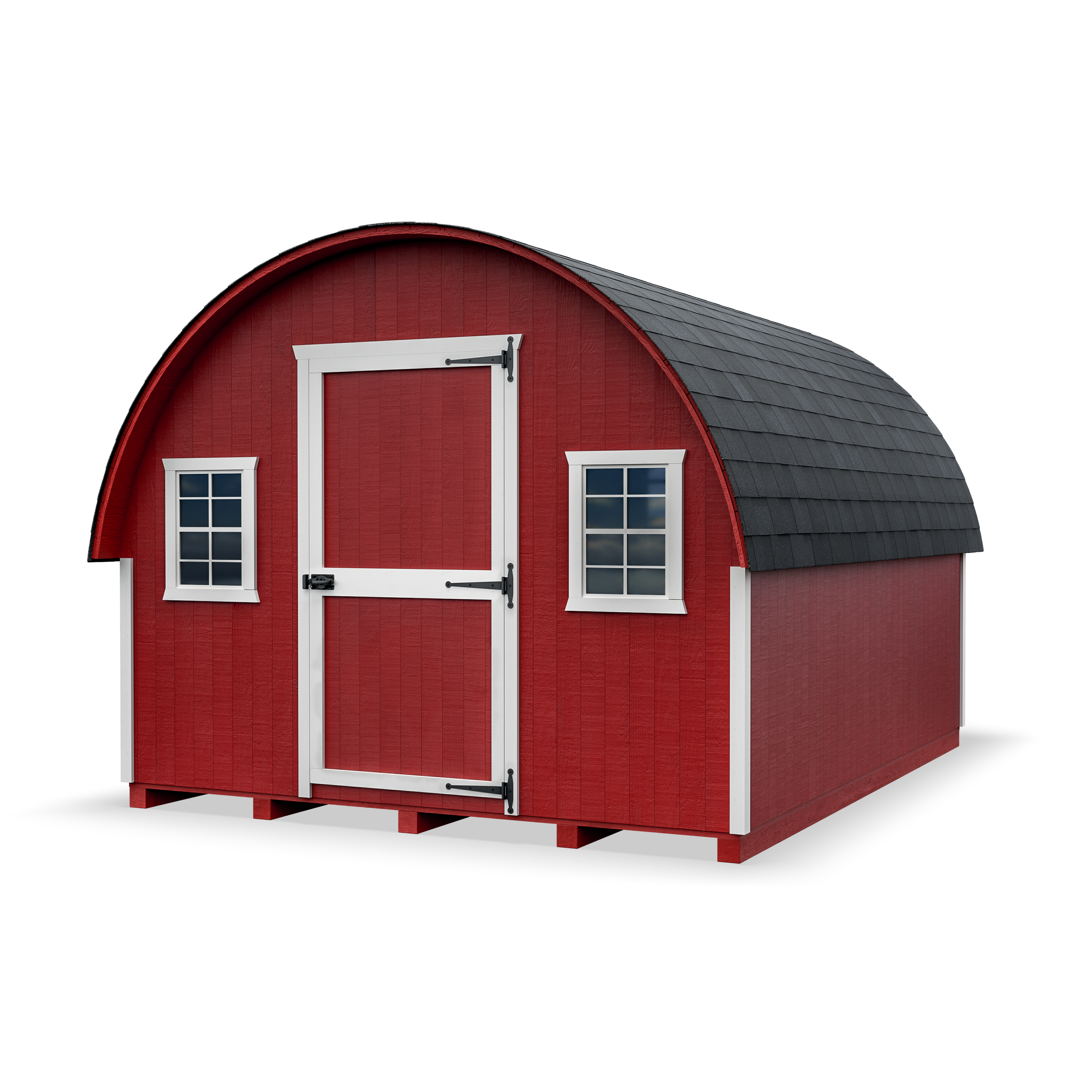 10x12 round roof chicken coop front