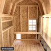 4x6 gambrel barn chicken coop interior
