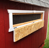 6x8 gambrel barn chicken coop vent outside view