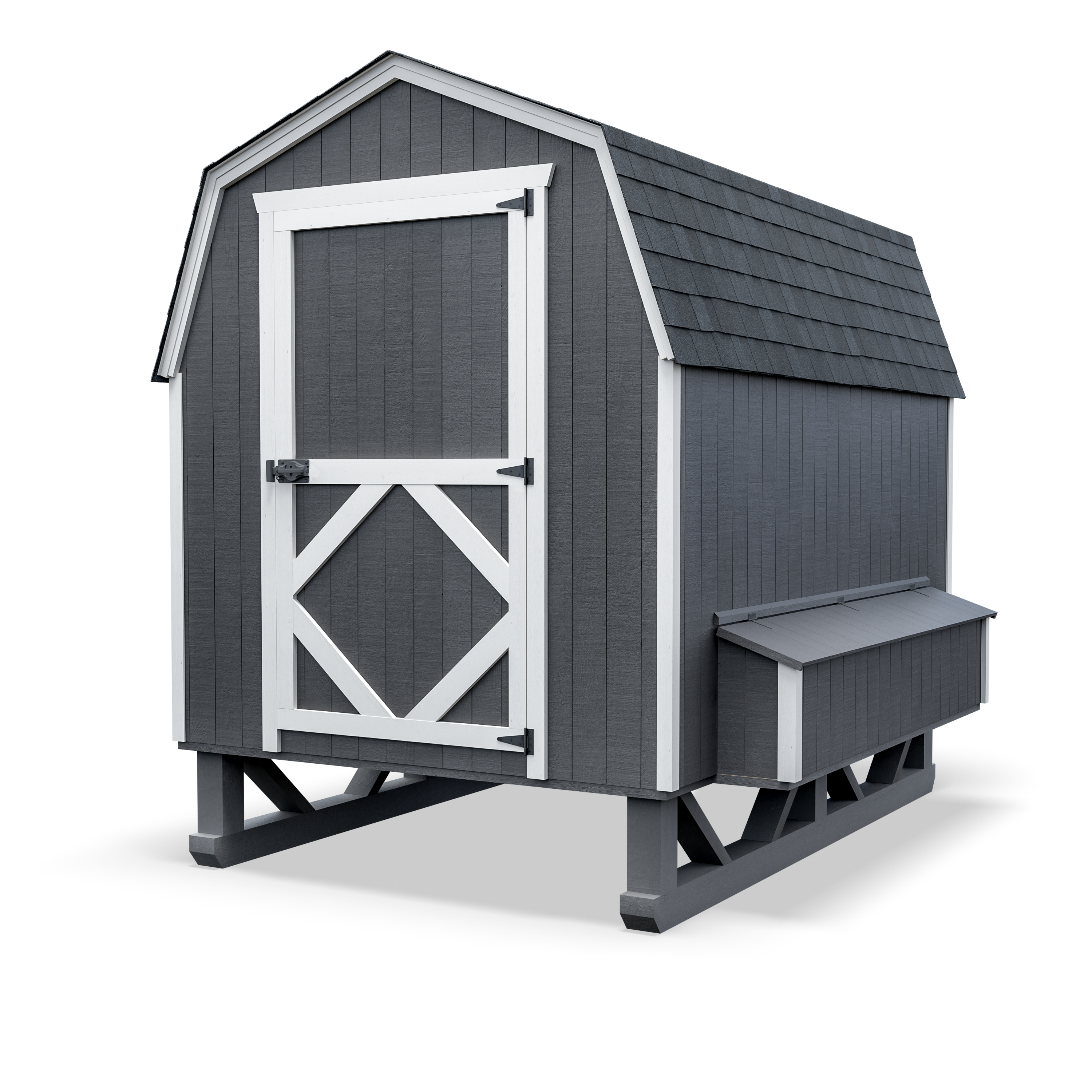 Gambrel barn chicken coop front view