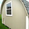 round roof chicken coop outside back view