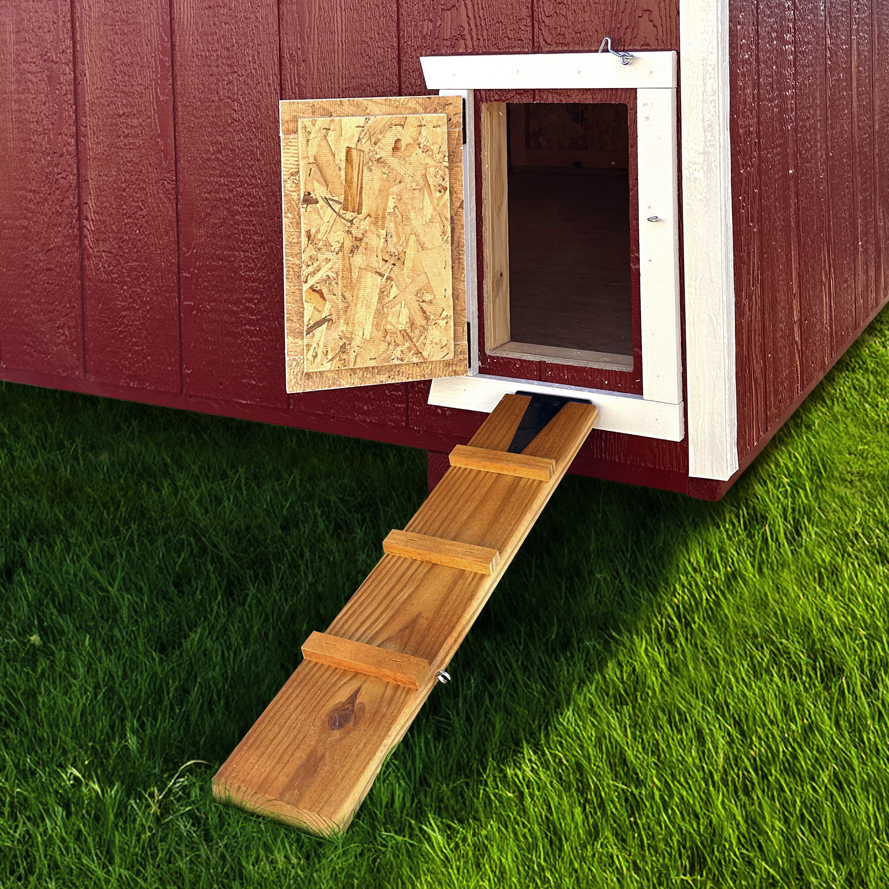 value a-frame chicken coop ramp and door