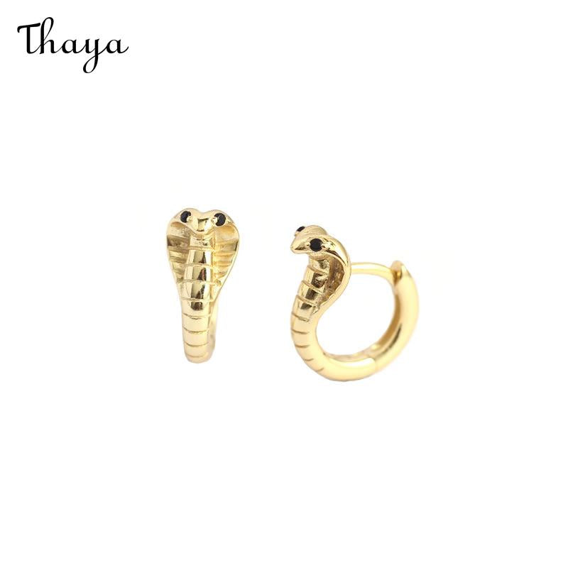 Thaya 925 Silver Eye King Snake Earrings - Thaya product image