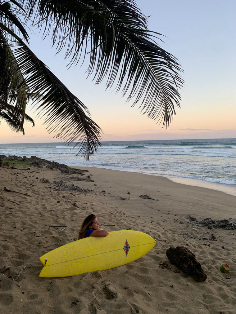 Alessia Tarquino on the beach