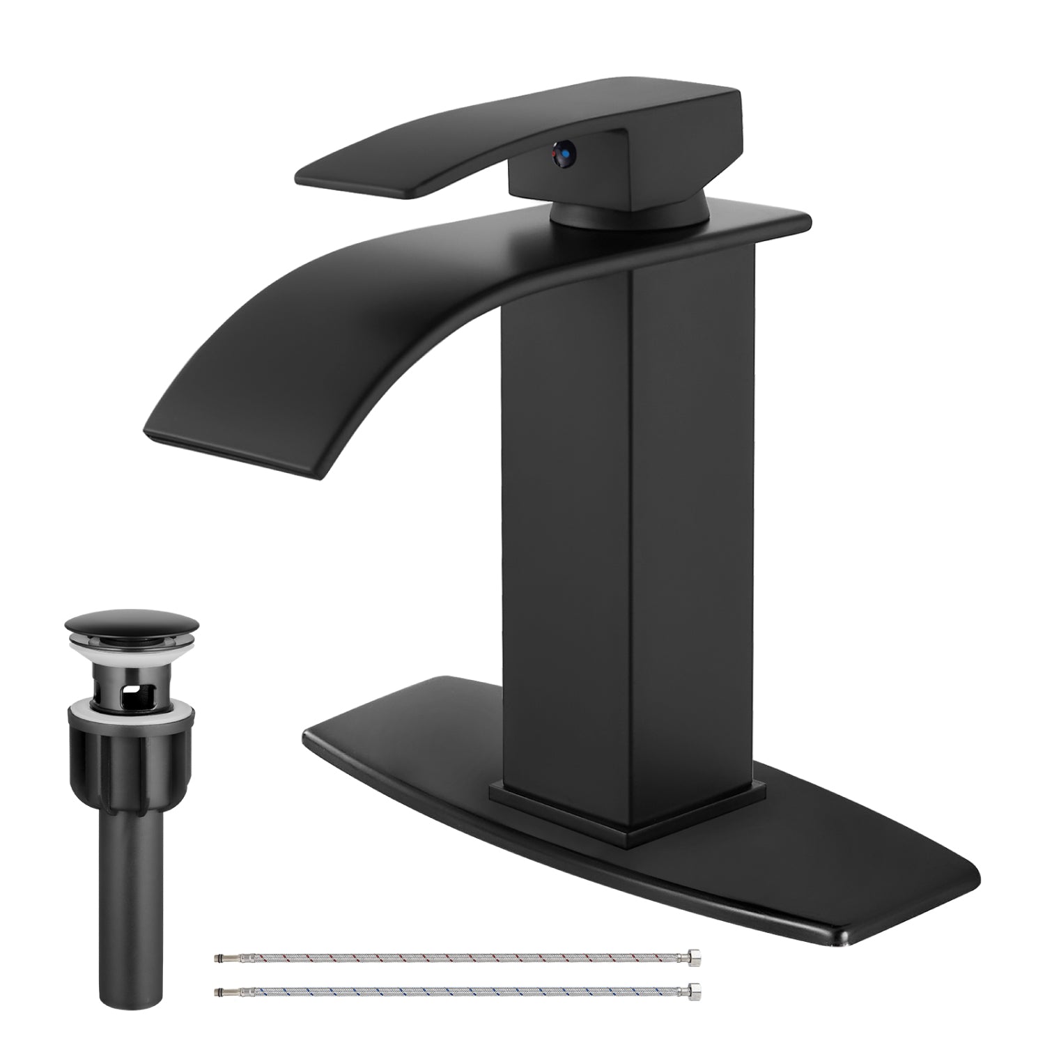 Buy Birsppy Mixer Taps for Bathroom Basin Black Stainless Steel Washroom  Sink Faucet Single Lever One Hole Taps Online at desertcartAntigua and  Barbuda