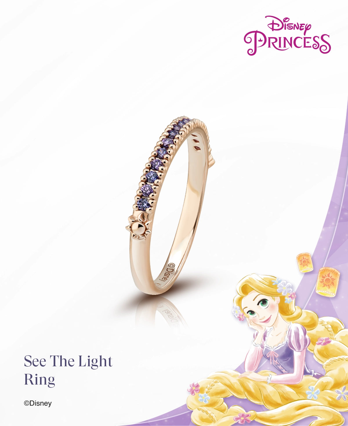 Jewelili Enchanted Disney Fine Jewelry 10K White Gold with 1/4 Cttw Diamond  Cinderella Engagement Ring, Size 5 | Amazon.com