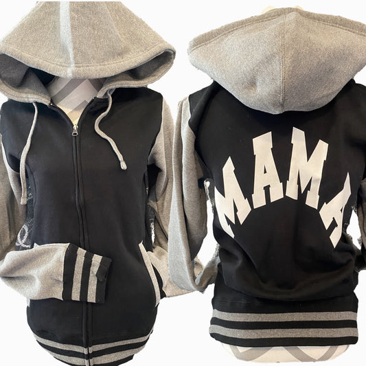 Varsity Mama Jacket (black/heather)