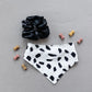 Spotted Pet Bandana + Scrunchie  Slide on Collar