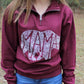 What's In A Mama Bear (Maroon) Pullover Quarter Zip