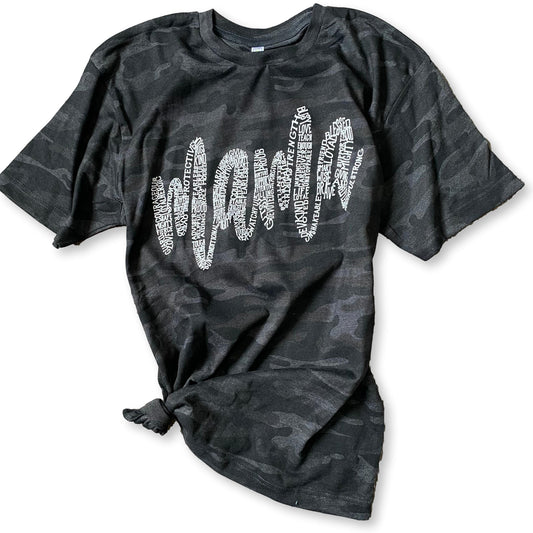 About A Mama - Black Camo tee