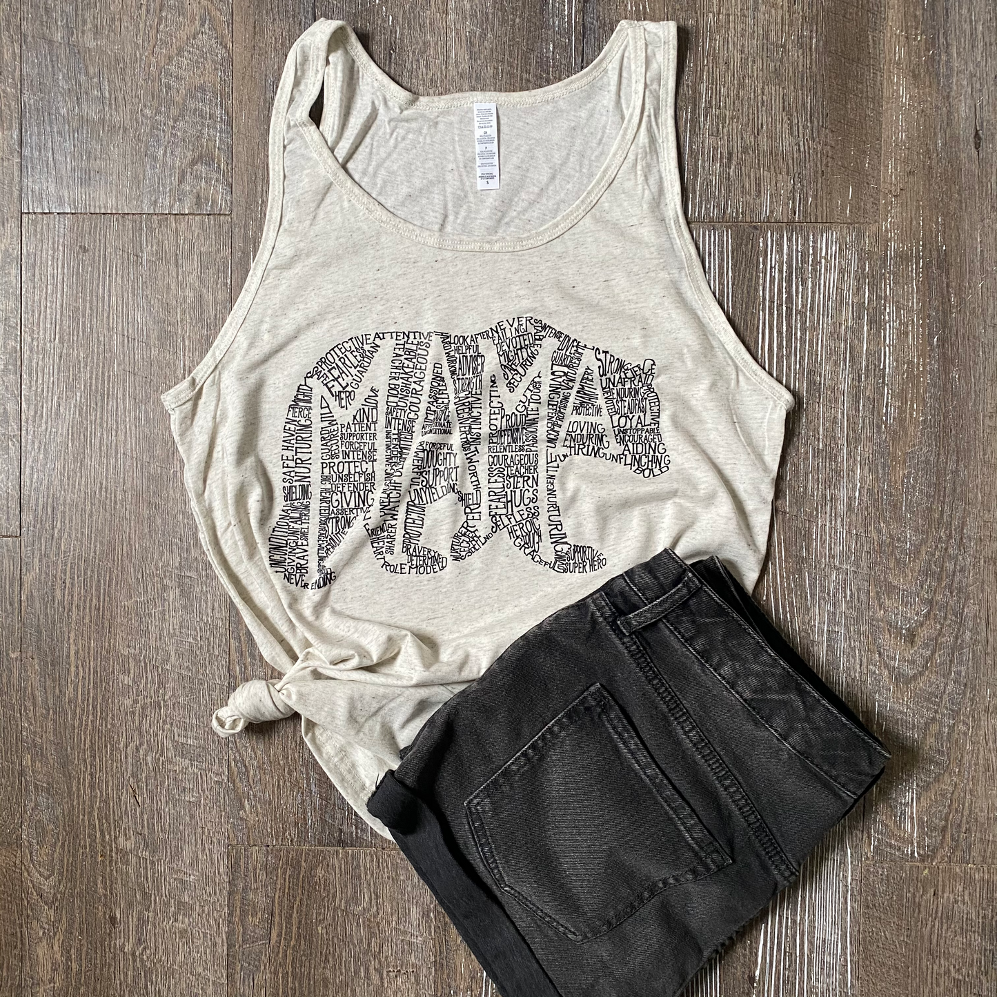 What's In A Mama Bear - oatmeal tank