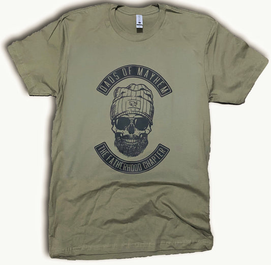 Dads Of Mayhem military green tee