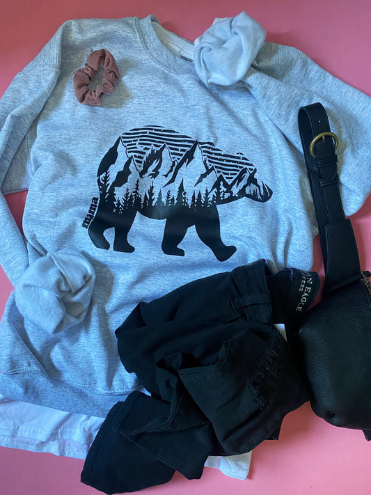Mama Bear Mountain - Grey Sweatshirt