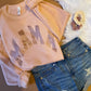 MAMA - Peach + Glitter sponge sweatshirt