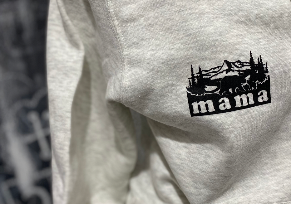 MAMA BEAR - Oatmeal crew swatshirt