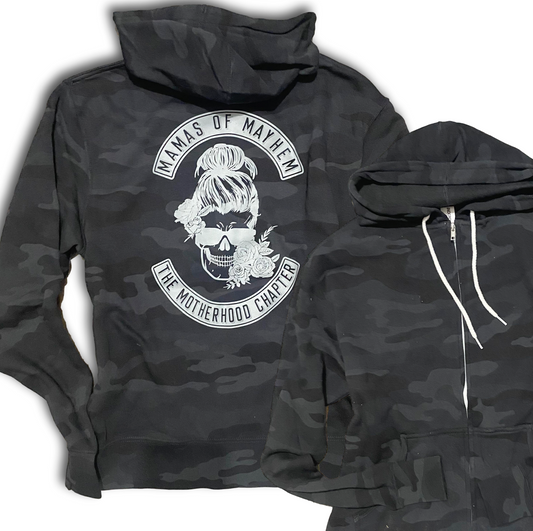 Mamas of Mayhem Camo zip up