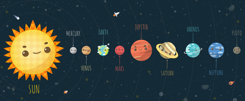 Here are all the planets in a row