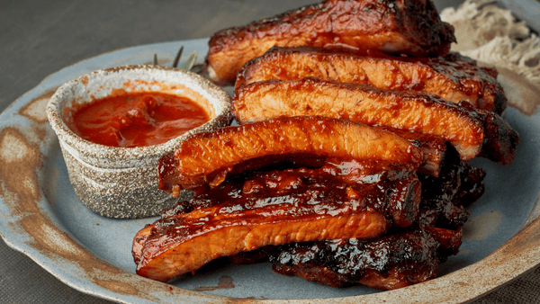 Beef Ribs served with Sauces