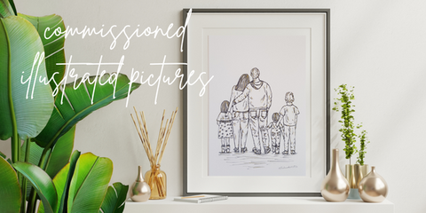 Commissioned Illustrated Pictures Personalised Mother's Day Gifts