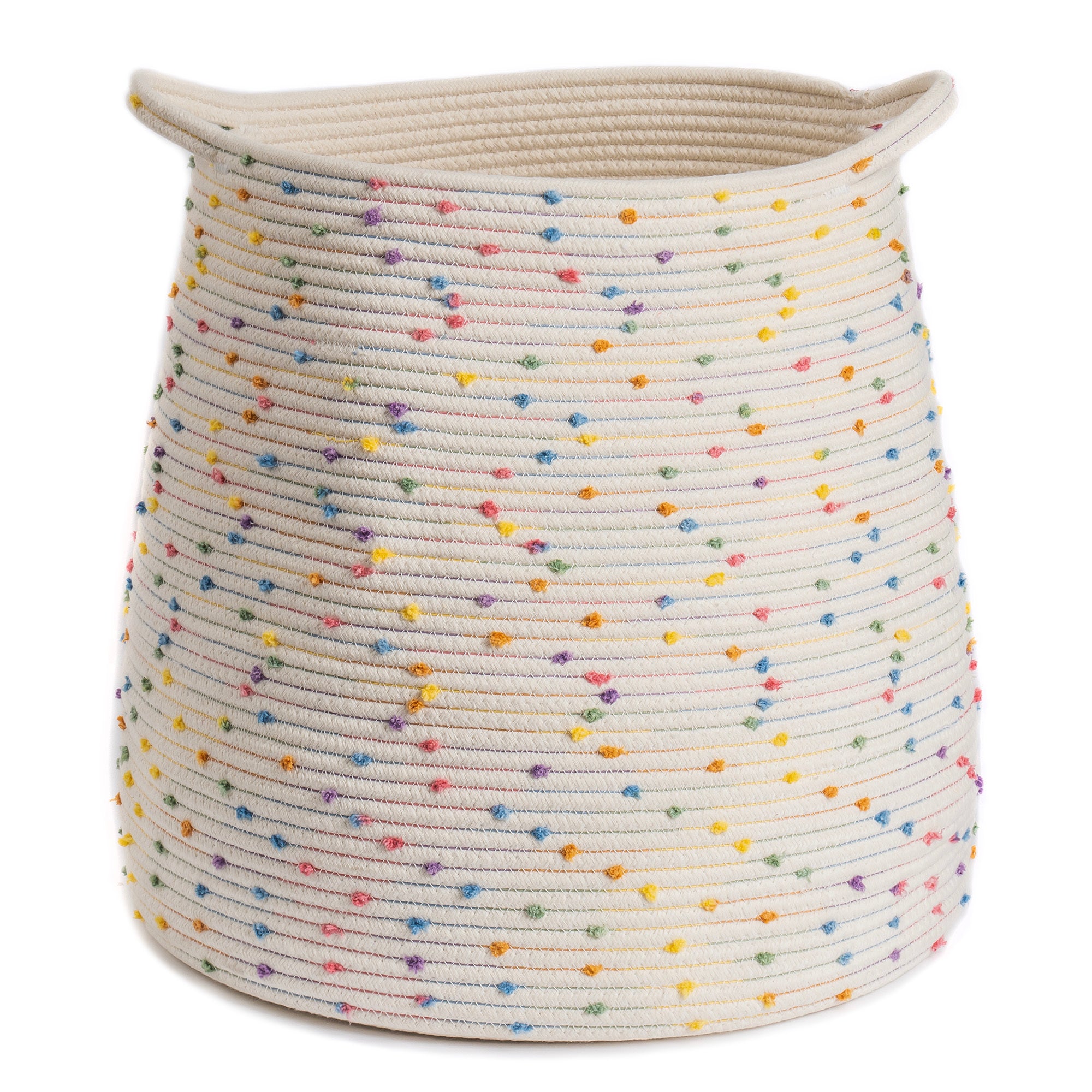 Colorful Original Cotton Rope Storage Basket, Laundry Basket for Bedroom, Bathroom and Living room (10Pcs a carton)