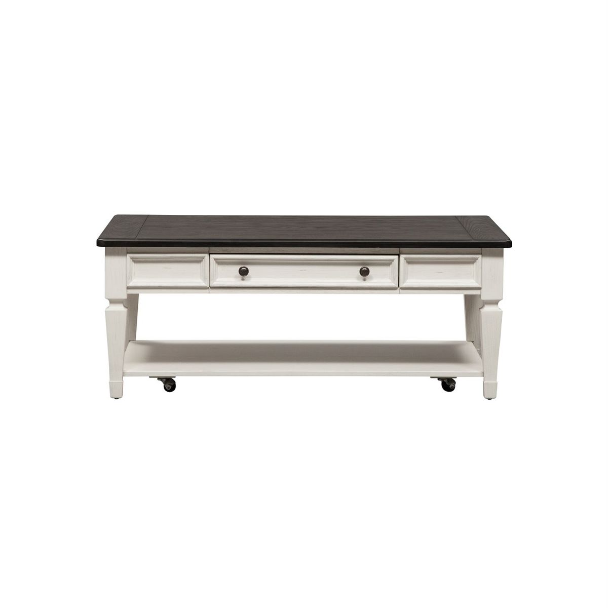 Liberty Allyson Park Rectangular Cocktail Table in Wirebrushed White