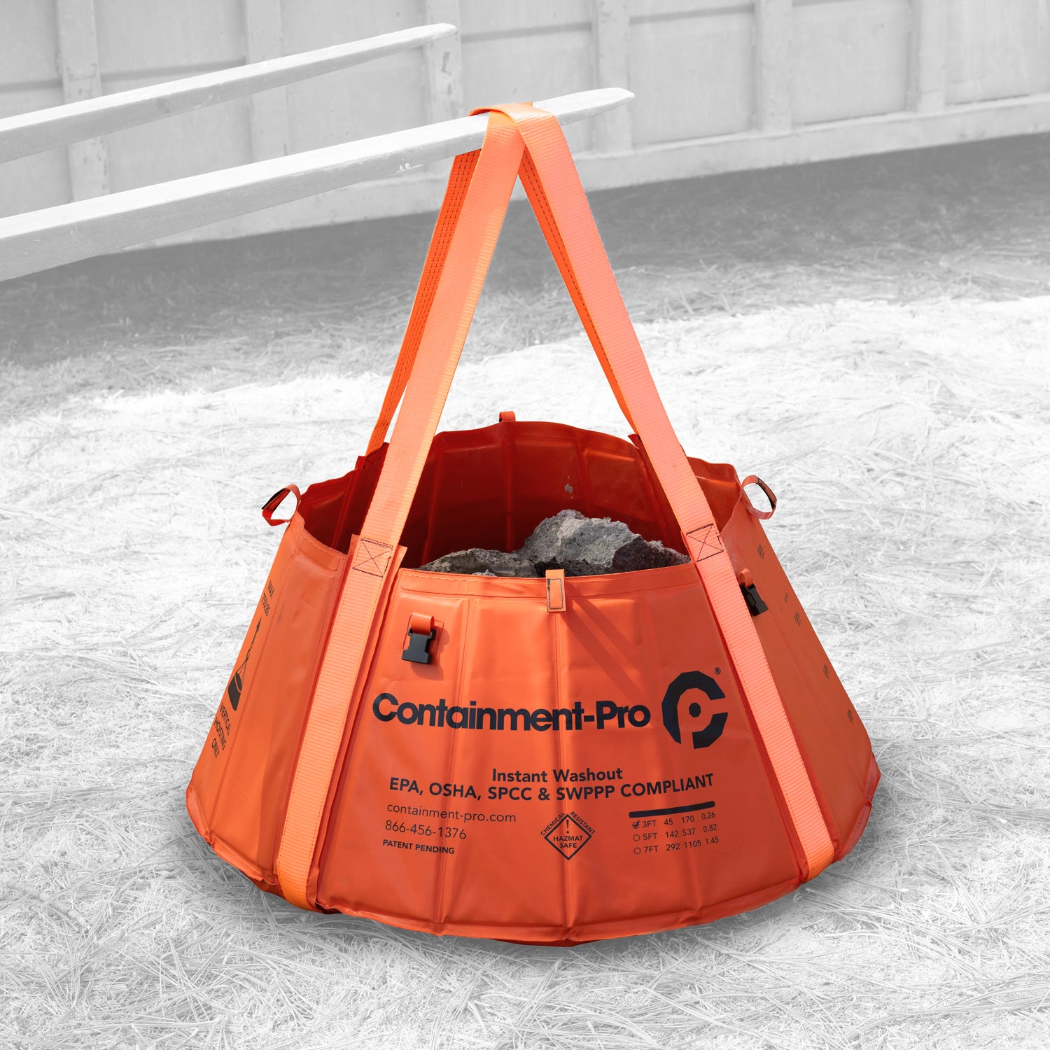 3ft - Containment-Pro® Washout with Lifting Straps (up to 700 lbs.)