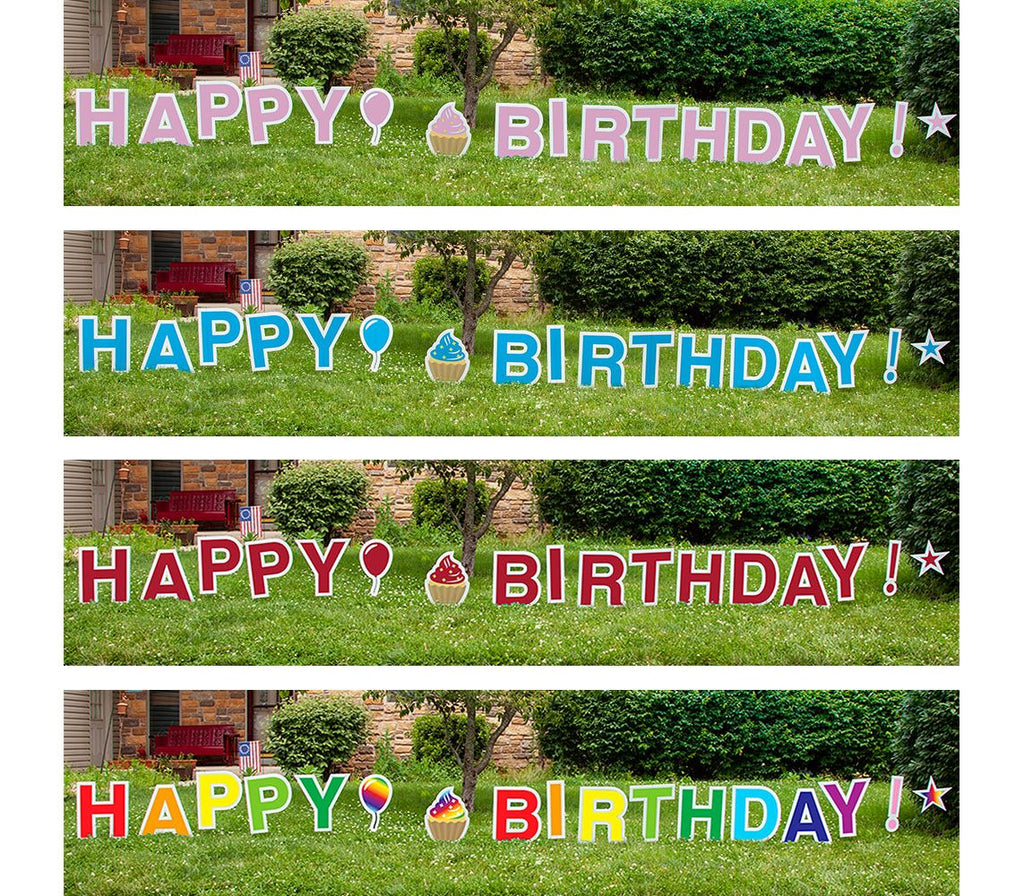 Happy Birthday Yard Cards Free Ground Shipping Swift Print Graphics Displays